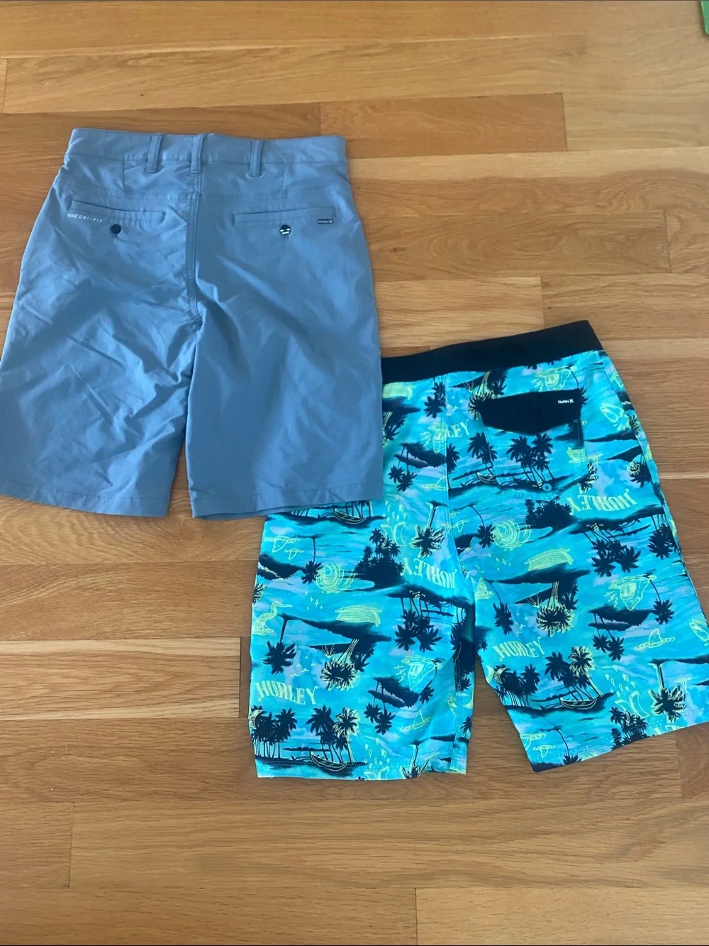 Hurley Teal & Black Tropical Hybrid Board Shorts